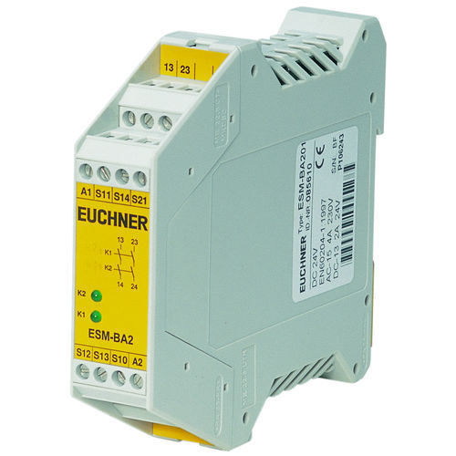 紧急制动安全监控继电器 - ESM-BA201 - EUCHNER GmbH + Co. KG - DIN导轨 / 双通道 / 单管道