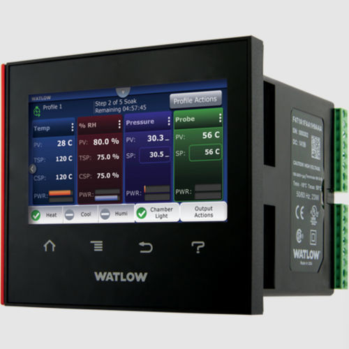 带触摸屏温控器 - F4T® - Watlow Electric Manufacturing Company - 模拟 / 工艺流程 / 面板式