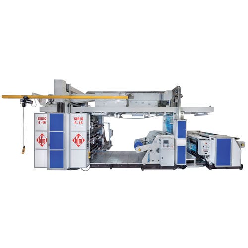 层叠式柔性版印刷机 - SIRIO 6 series - bfm S.r.l., Costruzione Macchine per Materie Plastiche - 6色 / 用于塑料膜 / 卷对卷型