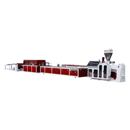锥形双螺杆管道挤出生产线 - SJZ series - Jwell Extrusion Machinery Co., Ltd., Shanghai - 型材 / 用于PVC / 用于WPC