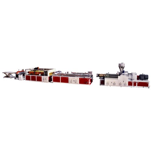 水冷式管道挤出生产线 - SJZ series - Jwell Extrusion Machinery Co., Ltd., Shanghai - 双螺杆 / 锥形双螺杆 / 板材