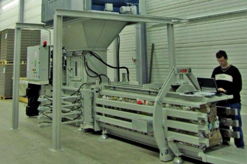 纸板箱打包压缩机 - NESTRO Lufttechnik GmbH - 用于纸张 / 废料 / 卧式