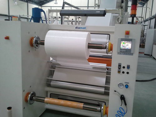 塑料薄膜卷绕机 - diamat Maschinenbau GmbH - 半自动 / 挤压生产线