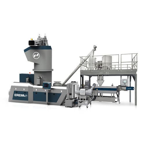 双螺杆管道挤出生产线 - COREMA®  - EREMA Engineering Recycling Maschinen und Anlagen - 紧凑型 / 再生塑料 / 复合材料