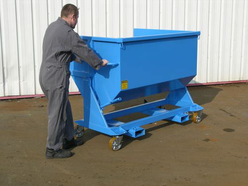 废料自动倾卸斗 - gir series - goubard - 叉车 / 带轮