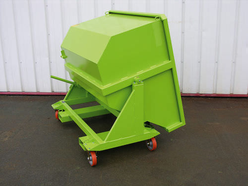 废料自动倾卸斗 - gir series - goubard - 叉车 / 带轮