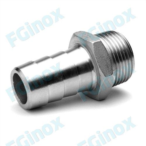 管道液压适配器 - AH25G - FG INOX - 公型凹槽 / 不锈钢 / 六角形