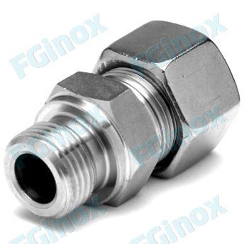 液压接头 - UMS1215 - FG INOX - 螺纹 / 卡套式 / 直线型