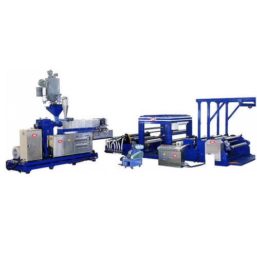 平挤薄膜管道挤出生产线 - CPE 120T2500 - Ye I Machinery Factory Co. Ltd. - 用于PP / 用于PE