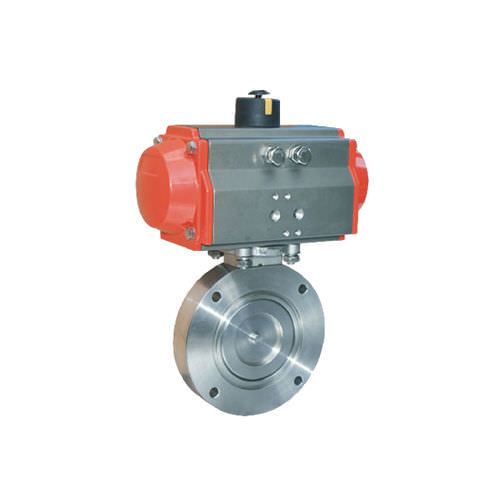 蝶阀 - D671X-10P/R, DNV, CE - Zhejiang Kangsaite Valve Co., Ltd. - 气动操控式 / 用于高度真空