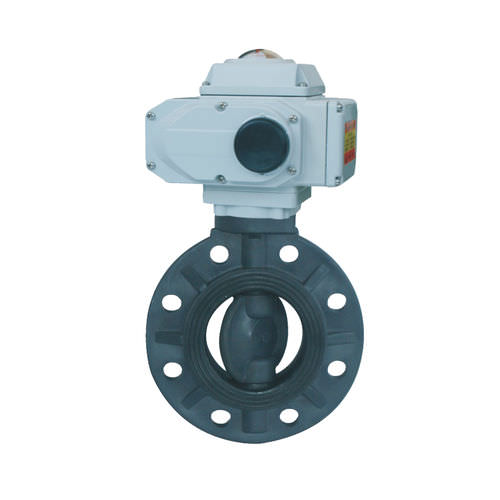 蝶阀 - D971X-10PVC - Zhejiang Kangsaite Valve Co., Ltd. - 电驱动 / 调节 / 用于空气