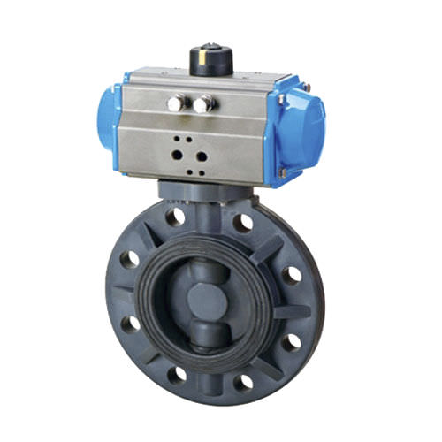 蝶阀 - D671X-10PVC, DNV, CE - Zhejiang Kangsaite Valve Co., Ltd. - 气动操控式 / 塑料