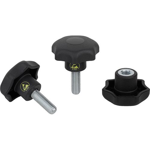 星形按钮 - 06220 - norelem - Éléments standard mécaniques - 钢 / 热塑性塑料