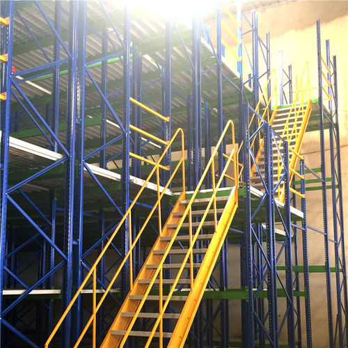 带收纳系统厂房夹层 - ISO9001,ISO14001 - Nanjing fuyuan technology co.,ltd - 多层 / 货盘式搁架 / 定制