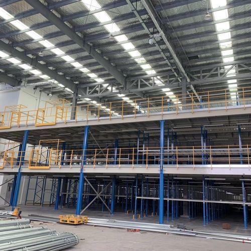 带收纳系统厂房夹层 - ISO9001,ISO14001,CE - Nanjing fuyuan technology co.,ltd - 多层 / 货盘式搁架 / 定制