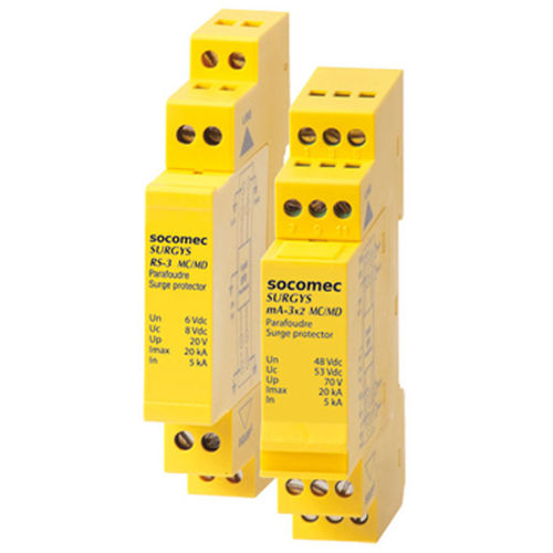 III型避雷器 - SURGYS RS-3, mA-3, TEL-3 - SOCOMEC/法国索克曼 - 用于远程通信网络 / DIN导轨