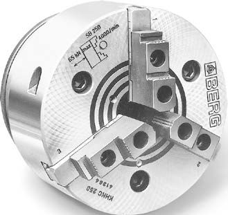 自动卡盘 - KHNC series - Berg & Co. GmbH Spanntechnik - 三爪 / 通孔 / 车床