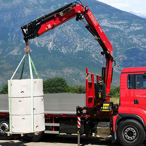 汽车吊 - F185A xe-dynamic series - Fassi gru S.p.A - 铰接臂式 / 工程 / 装载