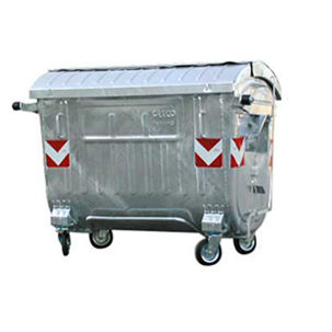 电镀钢废料箱 - GRA-400 series - GRECO-ECOLOGY - 用于城市垃圾 / 带盖 / 四轮