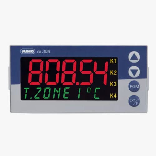 温度指示器 - di 308 - JUMO GmbH & Co. KG - 电压 / LCD 显示屏 / 模拟输入