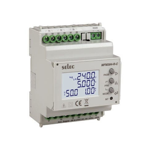 数字万用表 - MFM384-R-C series - SELEC Controls Pvt. Ltd. - DIN导轨 / cat I / 频率
