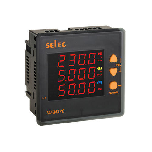 数字万用表 - MFM376 series - SELEC Controls Pvt. Ltd. - 面板式 / cat I / 频率