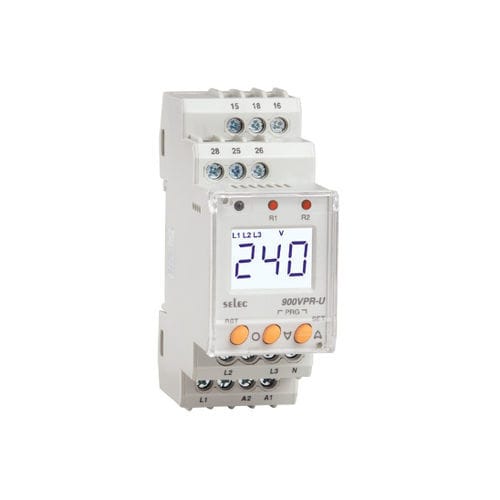 过压保护继电器 - 900VPR-BL-U-CE - SELEC Controls Pvt. Ltd. - 欠压 / 相位顺序 / 断相