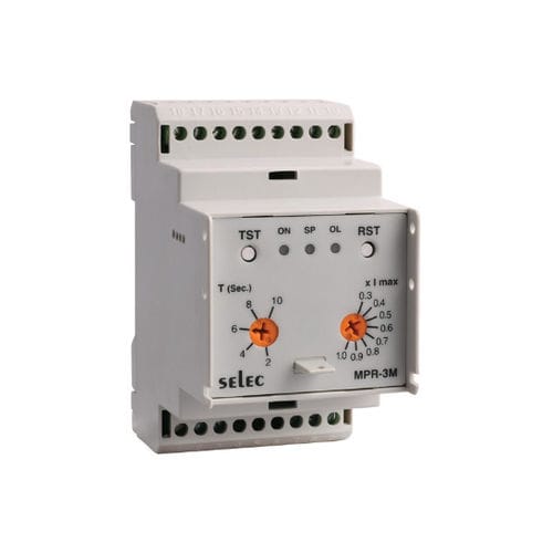 过载保护继电器 - MPR-3M series - SELEC Controls Pvt. Ltd. - 低电流 / 超载 / 相位顺序