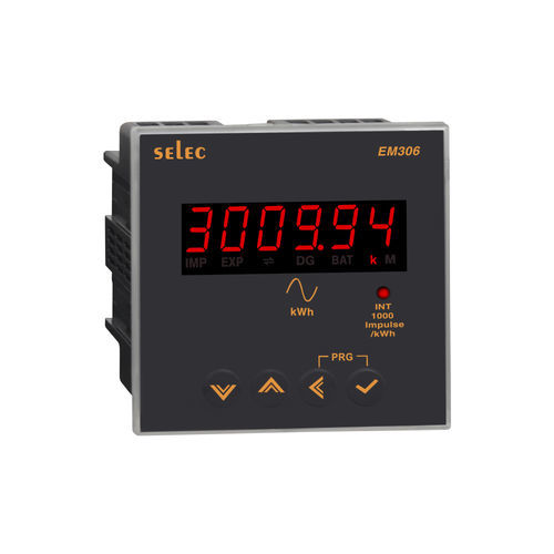 单相电能表 - EM306 series - SELEC Controls Pvt. Ltd. - 面板型 / 数字输出式 / RS-485