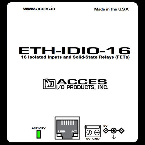 数字I/O模块 - ETH-IDIO-16 - ACCES I/O Products, Inc. - 以太网 / RJ45 / 继电器输出