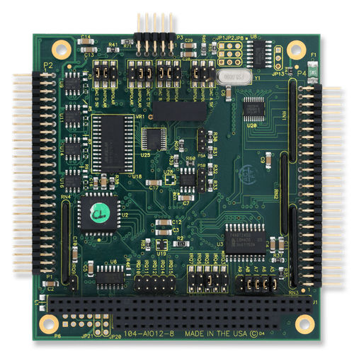 模拟I/O卡 - 104-AIO12-8 - ACCES I/O Products, Inc. - 24路输入输出 / 底板安装 / 跳线