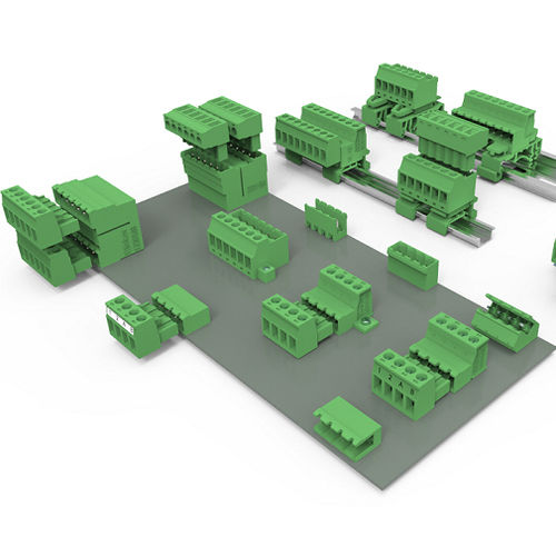 DIN导轨接线端子 - Pluggable Terminal Blocks - Elinker Electric - PCB印刷电路板 / 插入式 / 螺钉连接