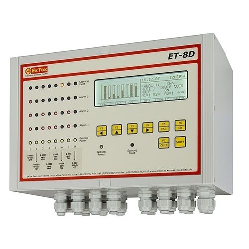 气体检测控制中心 / 多通路 - ET-8D/A - ExTox Gasmess-Systeme - LCD 显示屏 / DIN导轨固定式 / 壁挂安装