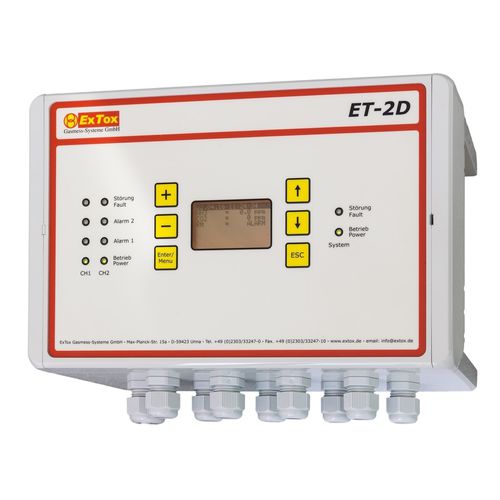 气体检测控制中心 / LCD显示屏 - ET-2D series - ExTox Gasmess-Systeme - DIN导轨固定式 / 壁挂安装 / 有毒气体