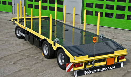 托盘拖车 - Hüffermann Transportsysteme GmbH  - 工地 / 3车轴 / 牵引式