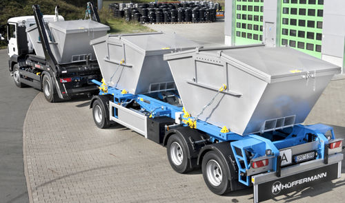 集装箱运输拖车 - Vario  - Hüffermann Transportsysteme GmbH  - 工地 / 3车轴 / 牵引式