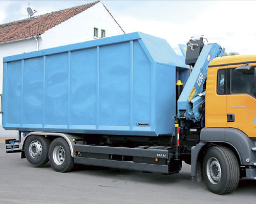 翻斗半挂车 - Hüffermann Transportsysteme GmbH  - 双车轴 / 牵引式 / 带吊钩升降臂