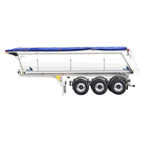 翻斗拖车 - STAS Bx - Hüffermann Transportsysteme GmbH  - 工地 / 3车轴 / 牵引式