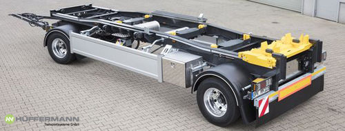 托盘拖车 - HSA 1870-265LS - Hüffermann Transportsysteme GmbH  - 用于工业材料 / 双车轴 / 牵引式