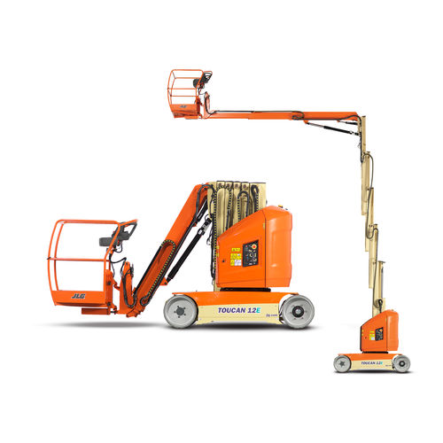 移动式桅杆式升降机 - T12E-Plus Toucan®  - JLG Industries Inc./捷尔杰 - 电池动力 / 室内、室外 / 紧凑型