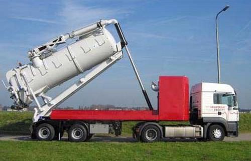 罐车半挂车 - Vacu-Press® 5000 Compressor Hi-Lift - Naaktgeboren Rotterdam B.V.  - 双车轴 / 牵引式 / 吸尘器