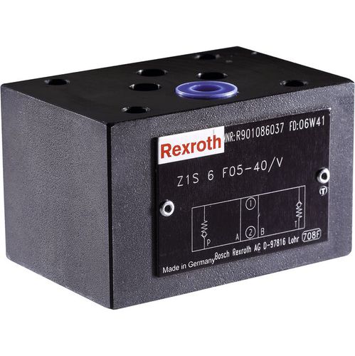 提升阀止回阀 - Z1S6P05-4X/V - Bosch Rexroth - Industrial Hydraulics - 节流 / 弹簧 / 标准