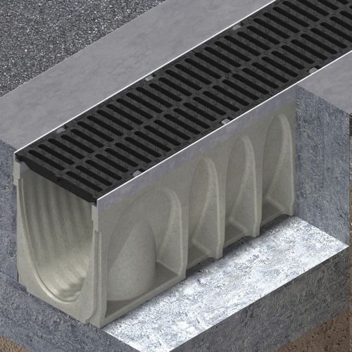 不锈钢排水沟 - MultiV+ - ULMA Architectural Solutions  - 缝隙式 / 带网格 / 地面用