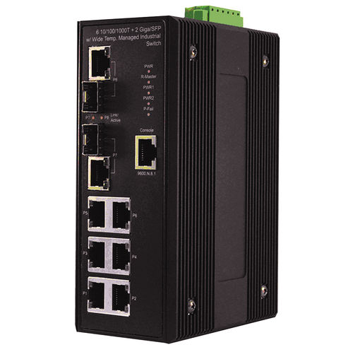 管理型网络交换机 - SISGM1040-262E-LRT - Nom du compte Lantronix - 8端口 / 千兆以太网 / DIN导轨