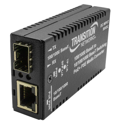媒体变换器 - M/GE-PSW-PSE-01 - Nom du compte Lantronix - 以太网 / 千兆以太网 / 光纤