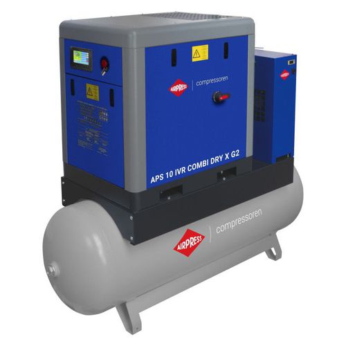 螺杆压缩机 - APS X 10 IVR Combi - AIRPRESS - 空气 / 电动 / 固定式