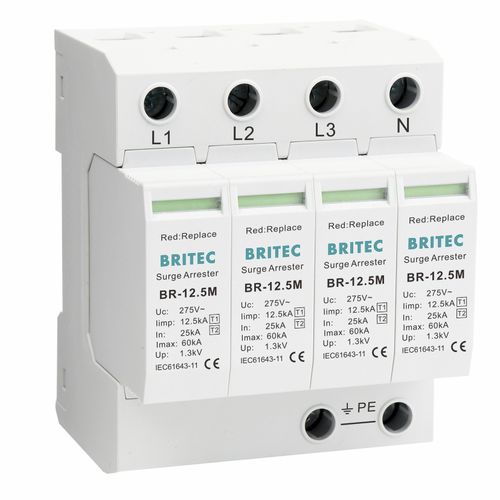 I型避雷器 - BR-12.5M 4P series - Britec Electric Co., Ltd - 2 型 / I 级 / II 级