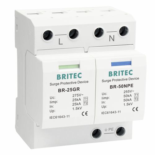 I型避雷器 - BR-25GR 1+1 series - Britec Electric Co., Ltd - 2 型 / I 级 / II 级