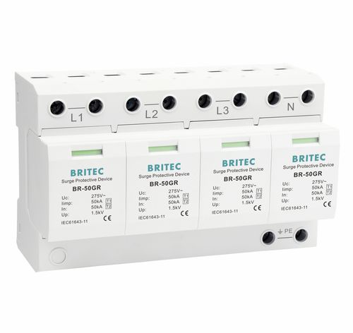 I型避雷器 - BR-50GR 4P series - Britec Electric Co., Ltd - 2 型 / I 级 / II 级