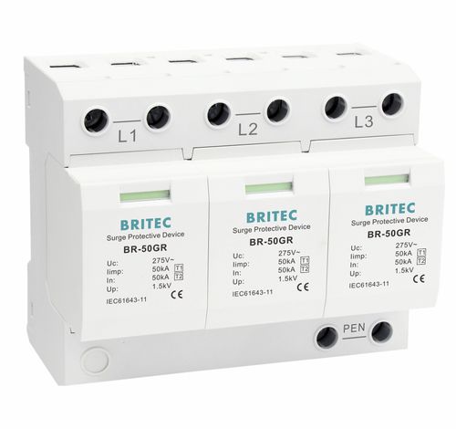 I型避雷器 - BR-50GR 3P series - Britec Electric Co., Ltd - 2 型 / I 级 / II 级